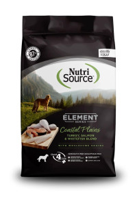 NutriSource Element Series Dog Food, Made with Turkey, Salmon, and Whitefish, with Wholesome Grains, 12LB, Dry Dog Food