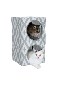 Kitty City Two Story Hide and Seek Climber, Gray
