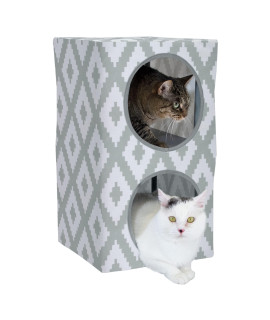 Kitty City Two Story Hide and Seek Climber, Gray