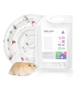 Bucatstate Hamster Bath Sand, 5.5Lbs/2.5Kg Potty Litter Sand | Odor Control | Plant Scented Bathing Sand For Guinea Pig Chinchillas Gerbil Mice Degu (Plant Scented)