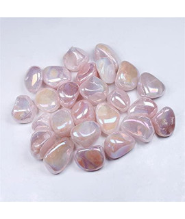 KKSI 50/100g Natural Clear Quartz Electroplating Pink Color Health Energy Reiki Stone for Potted Aquarium Decoration Large Size Gems (Color : Pink, Size : 100g)