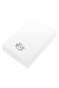 White Polystyrene Flexible Plastic Board Sheet, Plastic Sheets For Crafts, 85 X 11 (020 Thick) Styrene Sheet, Plasticard, Craft Plastic Sheets, Styrene Sheets Durable Plastic Sheet (5-Pack)