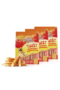 Jungle calling Dog Treats, chicken Wrapped Rawhide Sticks for Dog, Small Dogs Training Treats for Aggressive chewers, 2 Pound (Pack of 3)
