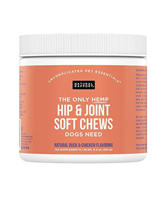 Natural Rapport Dog Joint Supplement - The Only Hip and Joint Soft Chews Dogs Need - 120ct Chews Containing glucosamine, chondroitin sulfate, and MSM for Maintaining Joint Health and Easing Pain