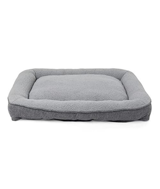 Petco Brand - EveryYay Snooze Fest Grey Rectangle Lounger Dog Bed, 48" L X 36" W, X-Large