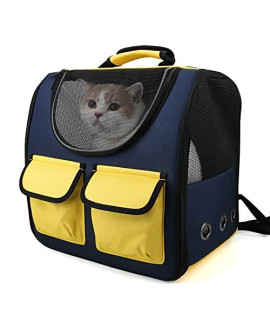 Cat Backpack, YAOJIALVSE Pet Carrier Backpack, Dog Backpack Carrier for Small Dogs, Cat Backpack Carrier, Pet Backpack Airline Approved, Pet Travel Backpack for Hiking Camping Hold Pets Up to 22 Lbs
