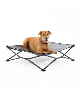 Coolaroo On The Go Elevated Pet Bed, Large, Grey