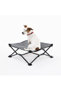 Coolaroo On The Go Elevated Pet Bed, Standard, Grey