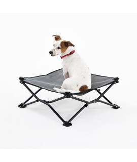 Coolaroo On The Go Elevated Pet Bed, Standard, Grey