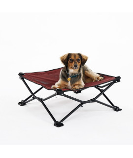 Coolaroo On The Go Elevated Pet Bed, Standard, Brick