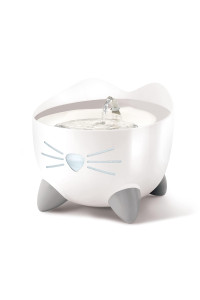 Catit PIXI Drinking Fountain - Cat Water Fountain with Triple Filter and Ergonomic Drinking Options, Stainless Steel