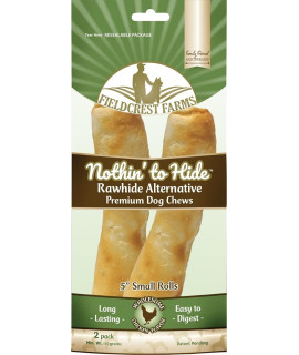 Top Dawg 39134 5 in. Nothin to Hide Rawhide Alternative chicken Roll - Small - Pack of 22