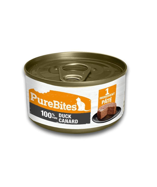 Pure Treats 789125 2.5 oz Pure Bites 100 Percent Duck Cat Pate - Pack of 12
