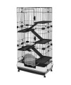 A&E cage company 100-3 Deluxe 6 Level Small Animal cage 39 L X 26 W X 60 H 54 LBS Black