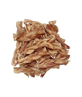 Chew-e&Tasty Braided 4-5" Bully Sticks Odor Free Long Lasting 100% Beef Chews- Made & Packaged at Food-Grade Facility - High Protein Low Fat Dental Treats