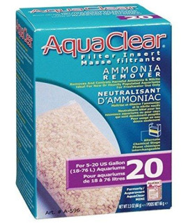 AquaClear 20 Ammonia Remover Inserts, Aquarium Filter Replacement Media, A596. Pack of 4