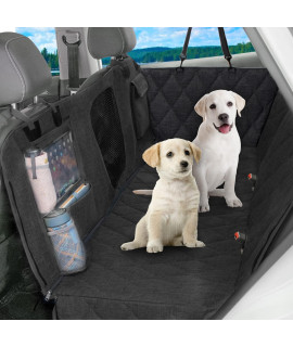 SEVVIS Car Dog Cover Back Seat - Car Hammock for Dogs - Dog Car Seat Cover for Back Seat Waterproof,Dog Hammock for Car Backseat with Mesh Window,Seat Cover for Dogs Durable Nonslip for Truck,SUV