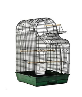 Qtbh Flight Cage Fashion Large Metal Parrot Cage Breeding Cage Monk Xuanfeng Tiger Skin Large Bird Cage Parakeet Cage Toy Shelf Bird Cage (Size : A)