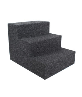 Penn-Plax EZ Climb Felt Pet Steps - Great for Cats and Small Dogs of All Ages - Holds Up to 100 LBS - Stylish Dark Gray Color - 13