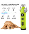 BOUSNIC Dog Nail Grinder with 2 LED Light - Super Quiet Pet Nail Grinder Powerful 2-Speed Electric Dog Nail Trimmer File Toenail Grinder for Puppy Small Medium Large Breed Dogs & Cats (Green)