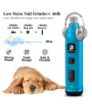 BOUSNIC Dog Nail Grinder with 2 LED Light - Super Quiet Pet Nail Grinder Powerful 2-Speed Electric Dog Nail Trimmer File Toenail Grinder for Puppy Small Medium Large Breed Dogs & Cats (Blue)