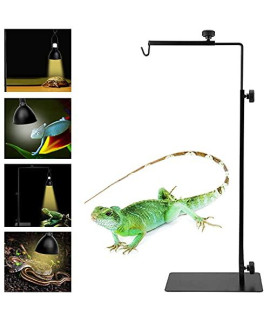 InMalla Adjustable Reptile Lamp Stand Metal Lamp Holder Landing Lamp Stand Bracket Metal Lamp Support for Reptile Glass Terrarium Heating Light (Size 94x40cm/37X15.74in)