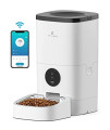 PETLIBRO Automatic Cat Feeder, 2.4G WiFi Enabled Smart Food Dispenser with Stainless Steel Food Bowl for Dry Food, APP Control and Up to 10 Meals Per Day 10s Voice Recorder 4L/6L