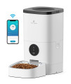 PETLIBRO Automatic Cat Feeder, 2.4G WiFi Enabled Smart Food Dispenser with Stainless Steel Food Bowl for Dry Food, APP Control and Up to 10 Meals Per Day 10s Voice Recorder 4L/6L