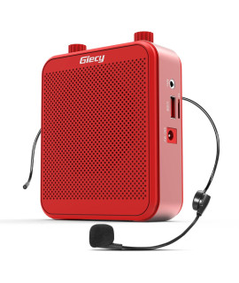 giecy Portable 30W Voice Amplifiers 2800mAh Large capacity Rechargeable Battery Bluetooth PA Sytem for classroom, Meetings and Outdoors (Red