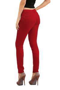Womens Butt Lift Stretch Denim Jeans P37385SKX RED 16L