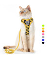 Supet Cat Harness And Leash Escape Proof, Adjustable Cat Vest Harness And Leash Set For Walking, Pet Harness With Reflective Trim For Cats Kittens