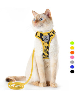 Supet Cat Harness And Leash Escape Proof, Adjustable Cat Vest Harness And Leash Set For Walking, Pet Harness With Reflective Trim For Cats Kittens