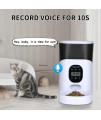 Automatic Cat Feeders, 5L Dog Food Dispenser Automatic with Buckle Lock Lid, Food Shortage Alarms and Portion Control 1-6 Meals Per Day, Dual Power Supply Timed Cat Feeder and Voice Recorder?Black