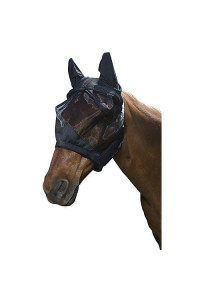 Tough1 Deluxe Comfort Mesh Fly Mask Pony Black