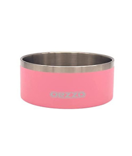 Premium Stainless Steel Dog Bowls, Extra Heavy Duty, Anti-Rust, Non-Slip Bottom Ring, Branded Laser Engraved, Best for Small, Medium and Large Dogs or Cats (32oz, Pink)