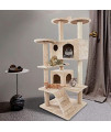 Cat Tree House for Indoor Cat, Cat Tree and Tower with Scratching Posts for Small Cat?Cat Activity Tree with Full Sisal Posts and Scratching Board?