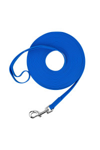 Waterproof Dog Long Leash Durable Training Leash Great for Outdoor Hiking, Training, Yard, Beach and Swimming (Blue, 15ft)