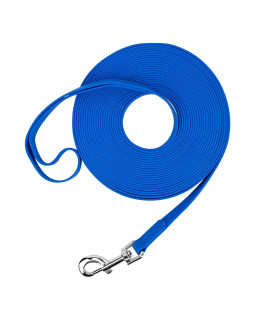 Waterproof Dog Long Leash Durable Training Leash Great for Outdoor Hiking, Training, Yard, Beach and Swimming (Blue, 15ft)