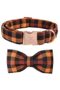 Elegant Little Tail Fall Dog Collar With Bow, Bowtie Dog Collar, Adjustable Fall Dog Collars For Small Medium Large Dogs