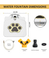 Dogsshopdaily Outdoor Automatic Dog Water Dispenser - Premium Step Water Toy Push Button - Practical Water Toys for Dogs - Pet Fountain with 40-inch Hose and Y Valve Adapter, White