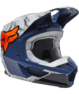 Fox Racing V1 core Motocross Helmet, KARRERA Dark Indigo, X-Large