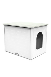 Palram Pets Tiger Large Cat Litter Box Furniture Hidden, Double Pet House Enclosure, XL Washroom Cabinet Bench, Side Table for Large Cats with Hidden Flip Up Door