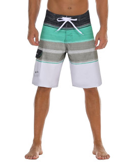unitop Mens Beach Board Shorts Quick Dry Relaxed Fit Swim Trunks green-177 34