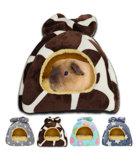 gINIDEAR guinea Pig Bed, guinea Pig Hideout House Accessories Warm Bed for Small Animals Hamsters chinchillas Dwarf Bunnies Hedgehogs M, Deer Print