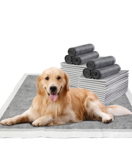 HIDOGGYLD Dog Pee Pads Extra Large 28 x 34, 40 Count, Charcoal Puppy Pads XL, Potty Pet Training Pads with Adhesive Sticky Tape, Super Absorbent & Leak-Proof Disposable Pad for Doggies