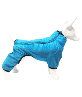 Pet Life Aura-Vent Lightweight 4-Season Stretch and Quick-Dry Full Body Dog Jacket, LG, Blue