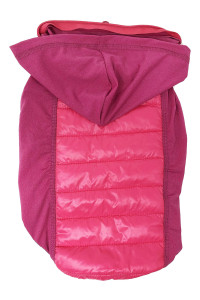 Pet Life Apex Lightweight Hybrid Stretch and Quick-Dry Dog Coat with Pop Out Hood, SM, Pink