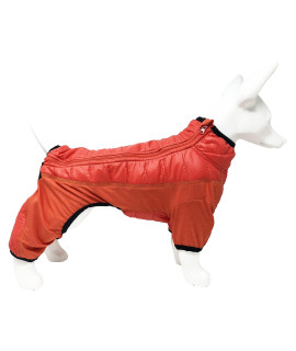 Pet Life Aura-Vent Lightweight 4-Season Stretch and Quick-Dry Full Body Dog Jacket, SM, Red