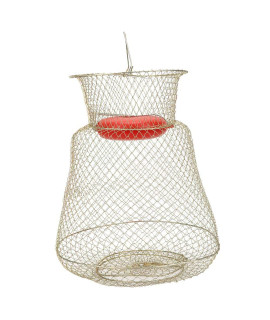 Tgoon Fish Keep Net Net Fish Basket Foldable Portable Cage Feeder Basket Fish Keeper Foldable Small Mesh Fish Floating Wire Basket Fish Net Cage For Outdoor Fishing