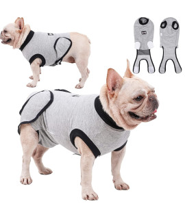 Dog Recovery Suit Surgical Suit For Female Male Dogs,Soft Dog Onesie Cone Alternatives Dog Body Suit After Surgery Gray S